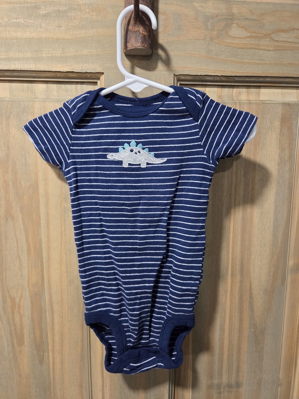 **BUNDLE & SAVE** Carter's Striped Navy Dino One-Piece Bodysuit